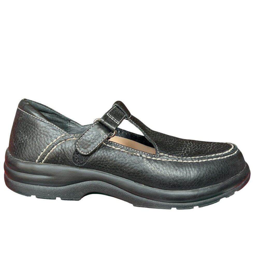 Dr Comfort Lulu Black Pebbled Leather Orthopedic Mary Jane Loafer Shoe Womens 8M